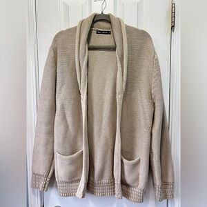 Filippa K Men's Oatmeal Heavy Knit Button Up‎ Cardigan Size M